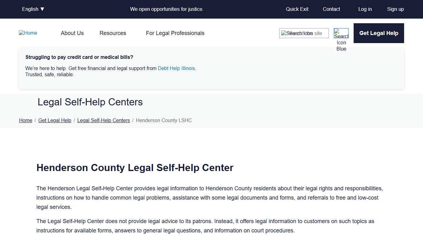 Henderson County Legal Self-Help Center Illinois Legal Aid Online