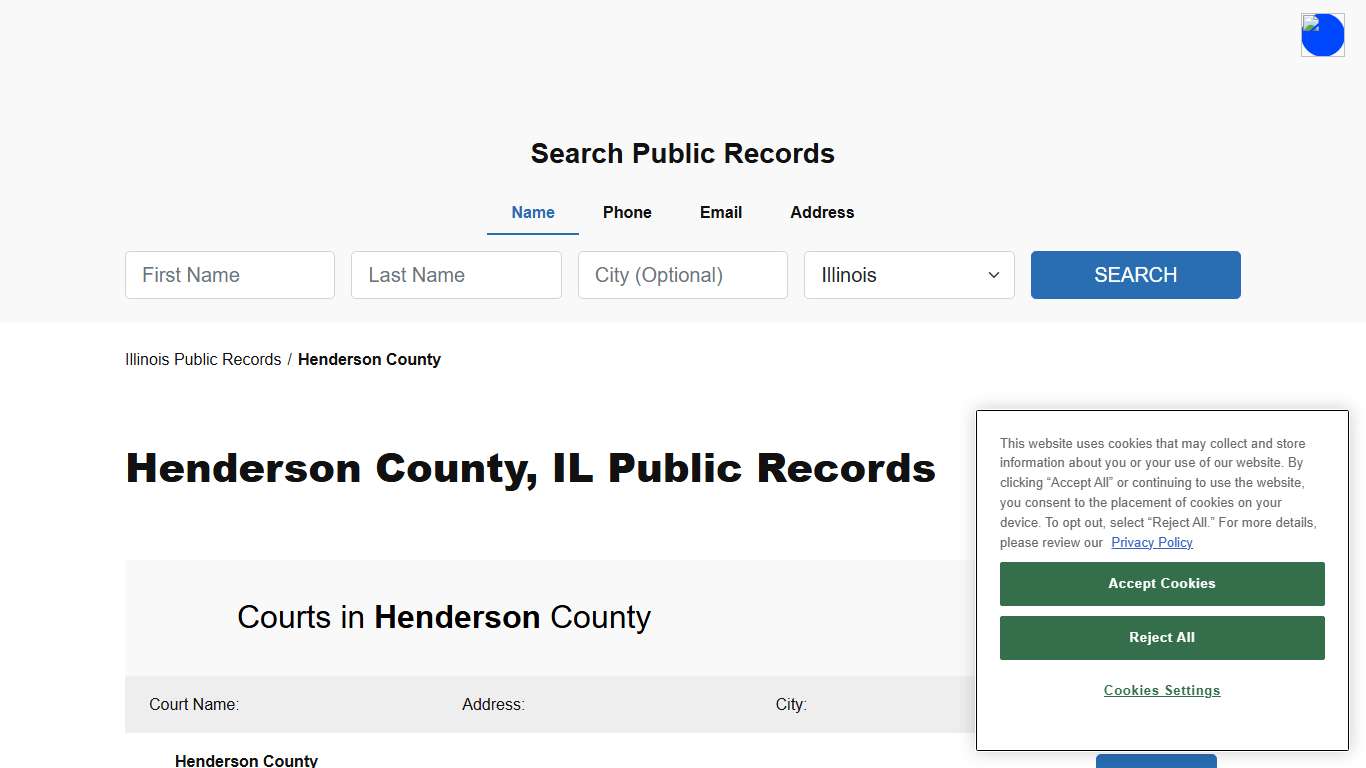 Henderson County, IL Public Court, Arrest and Inmate Records - ThePublicIndex